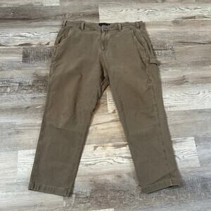 Abercrombie & Fitch Carpenter Pants Brown Green Utility Cotton Loose 40x32